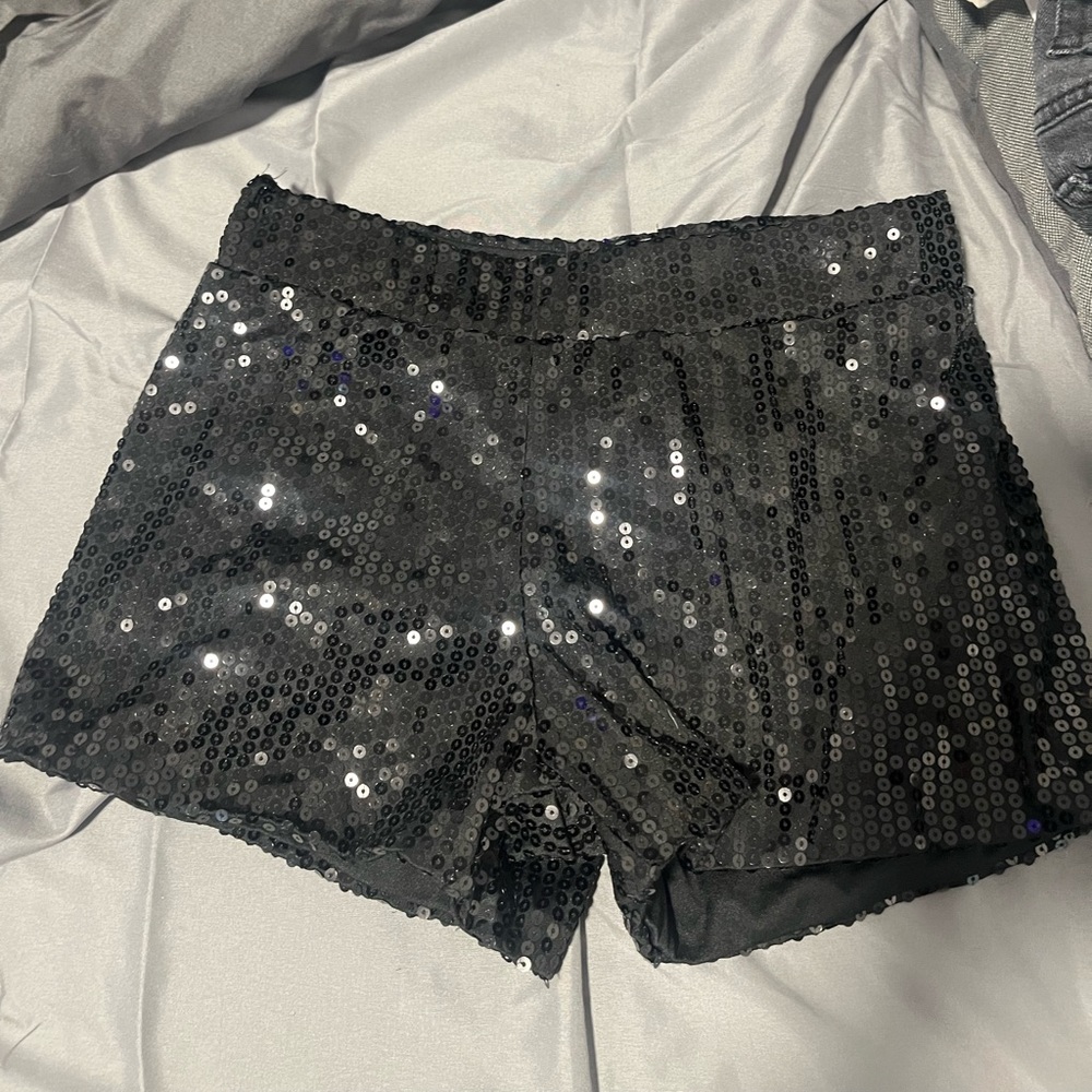 Black costume sequin shorts